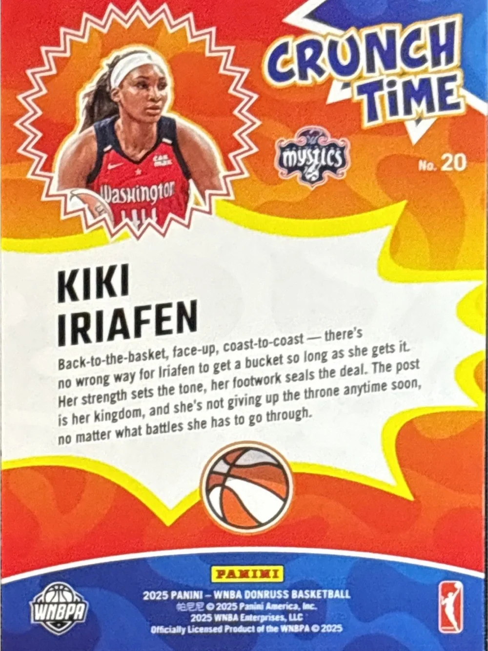 Panini Donruss Crunch Time Kiki Iriafen Rookie Basketball Card